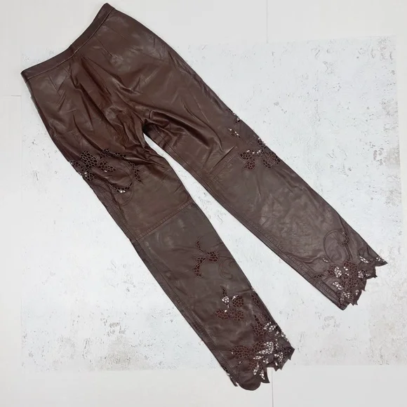 Richard Tyler Couture Leather Pants - Picture 3 of 8